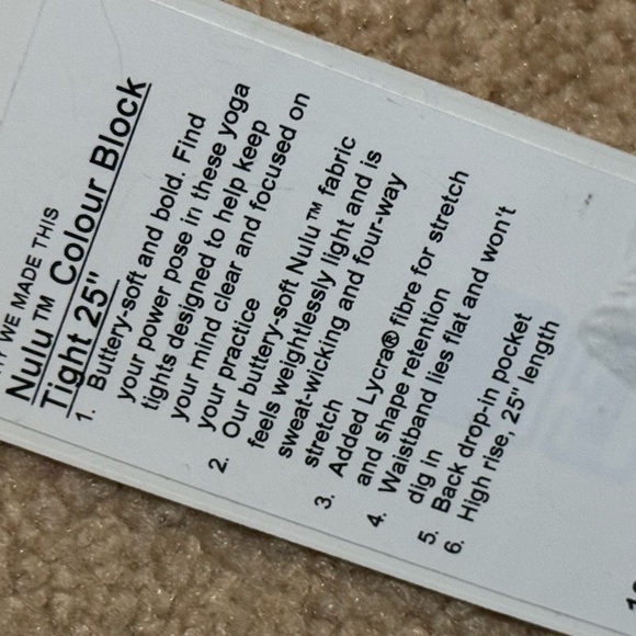 Lululemon Nulu Color Block Tights - Picture 5 of 7